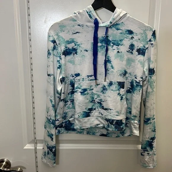 Kyodan Tie Dye Printed Moss Jersey Hoodie - Picture 1 of 6